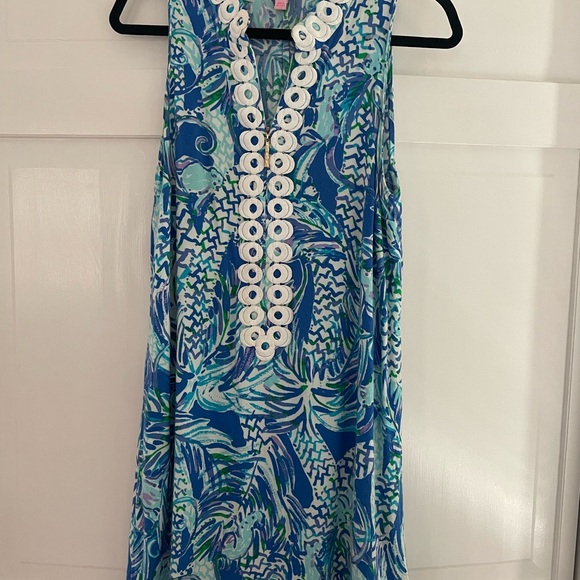 Lilly Pulitzer Dresses & Skirts - Lilly Pulitzer Blue Sleeveless Sundress Mini